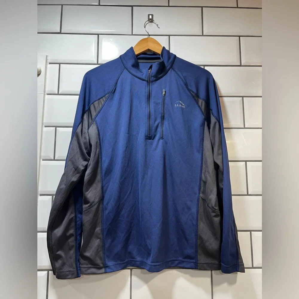 L.L. Bean Quarter-Zip Performance Long Sleeve Pullover Shirt - Picture 3 of 7